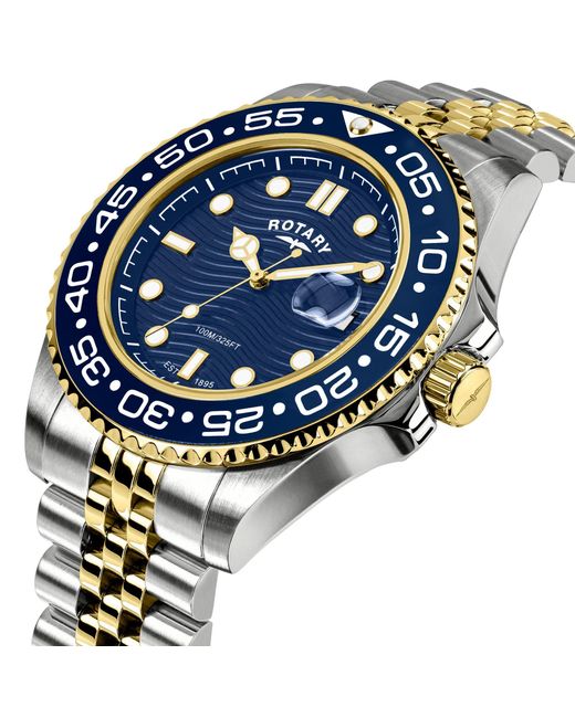 Rotary Metallic Apex 100 Dial Ss Bracelet Watch for men