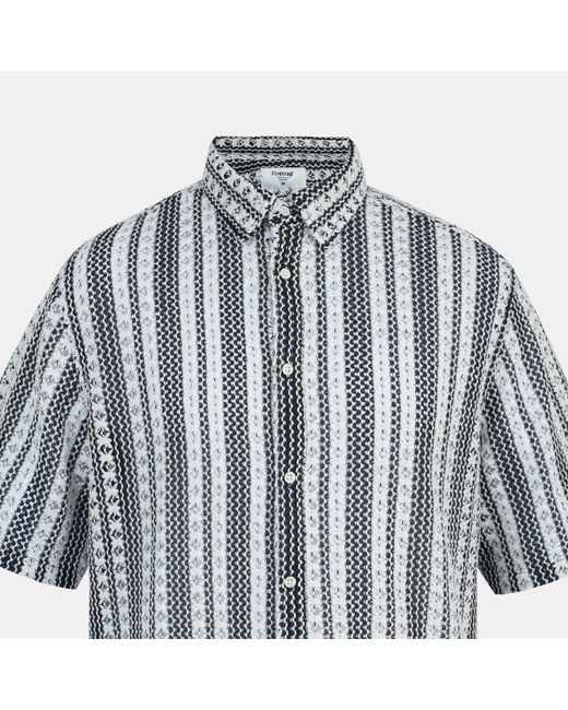 Firetrap Pink Short-Sleeve Patterned Shirt for men