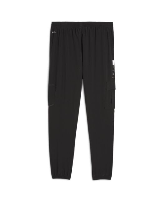 PUMA Black Flex Open Hem Woven Joggers for men
