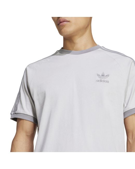 Adidas Originals White 3-Stripes T-Shirt for men