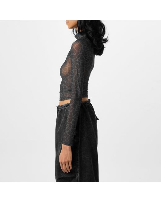 HUGO Gray Dasori Cropped Top