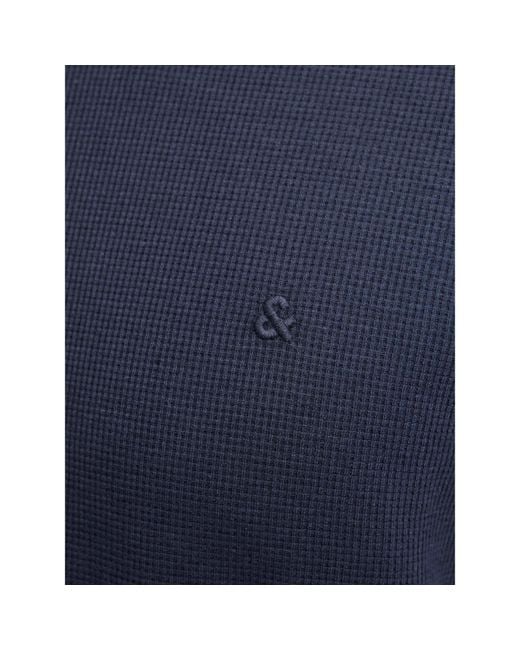 Jack & Jones Blue Jack Austin Zip Polo Plus Size for men