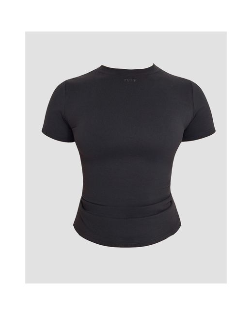 Mars the Label Black Sculpt Short Sleeve Top