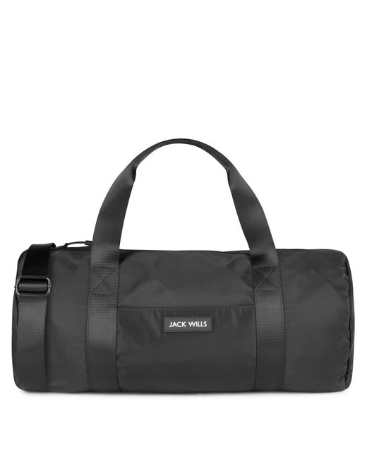 Jack Wills Black Jw Core Nylon Holdall