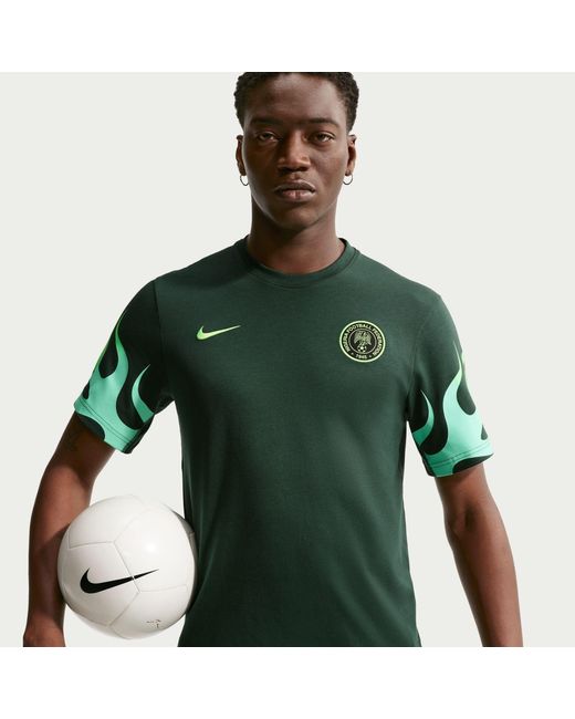 Nike Green Nigeria Primary Dri-Fit Soccer T-Shirt for men