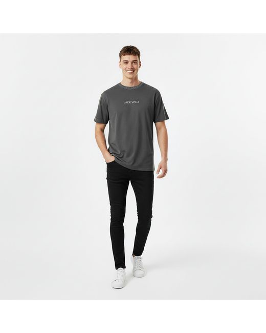 Jack Wills Blue Jacquard T-Shirt for men