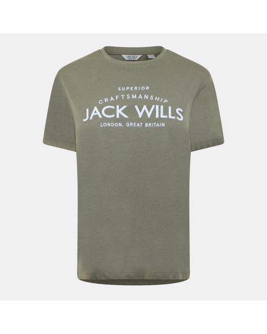 Jack Wills Green Forstal Boyfriend T-Shirt Ladies