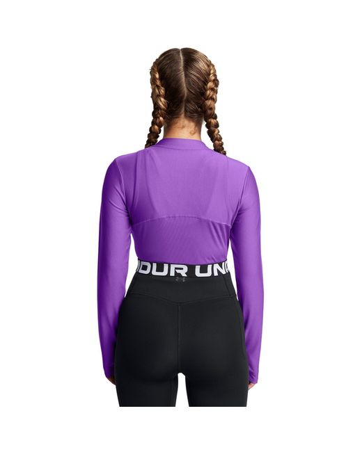 Under Armour Purple Heatgear Long-Sleeve Performance Gym Top