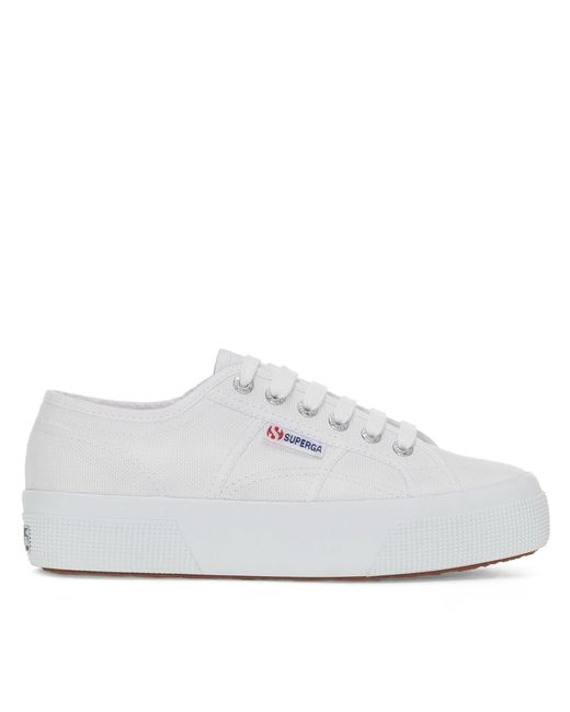 Superga White Micro Pro Trainers Ladies