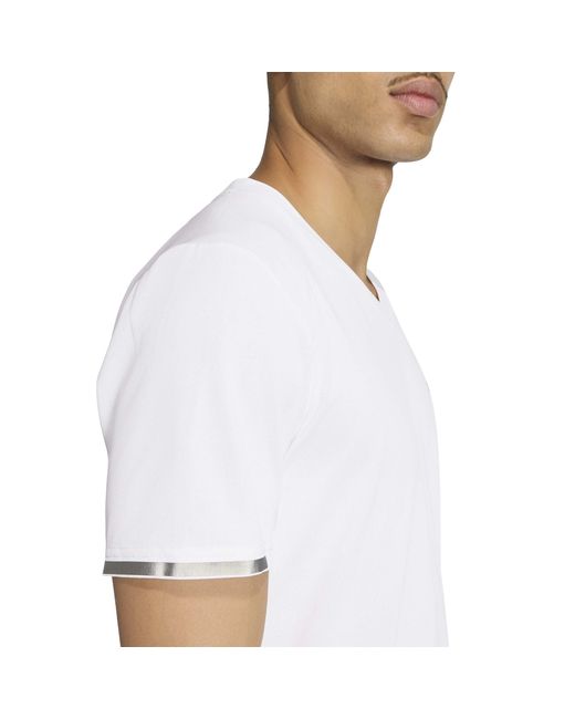 Adidas White Wim Short Sleeve Performance T-Shirt for men