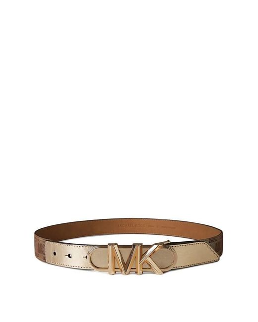 MICHAEL Michael Kors Brown Logo Jacquard Belt