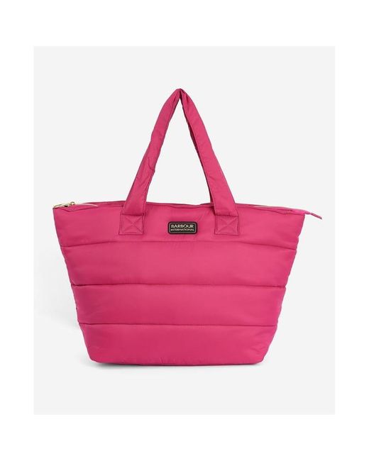 Barbour Pink Monaco Large Quilted Tote Bag