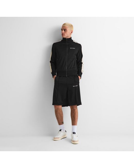 Palm Angels Black Woven Tracksuit Shorts for men