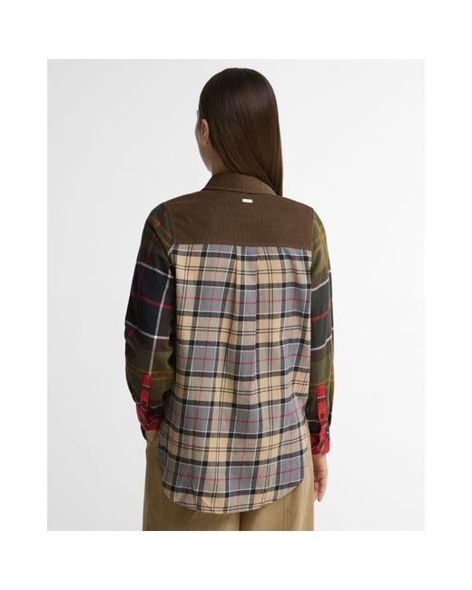 Barbour Gray Patchworkplaid Flannel Shirt