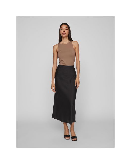 Vila White Midi Skirt