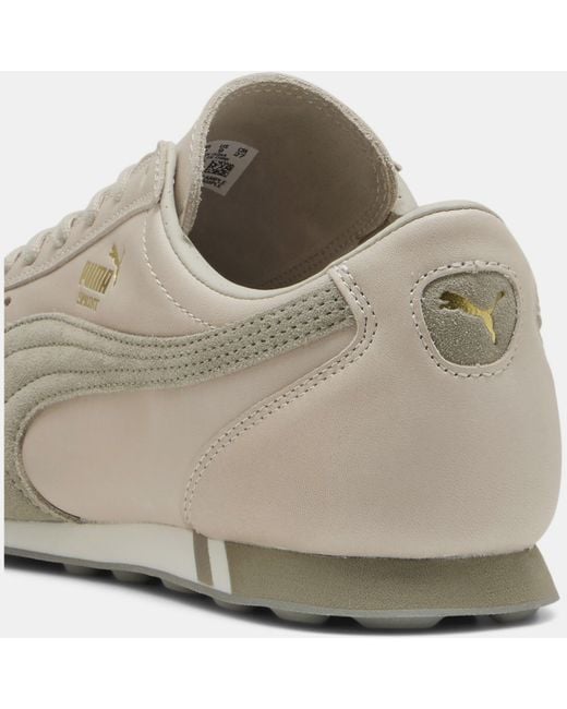 PUMA White Sprint Prem Low-Top Trainers