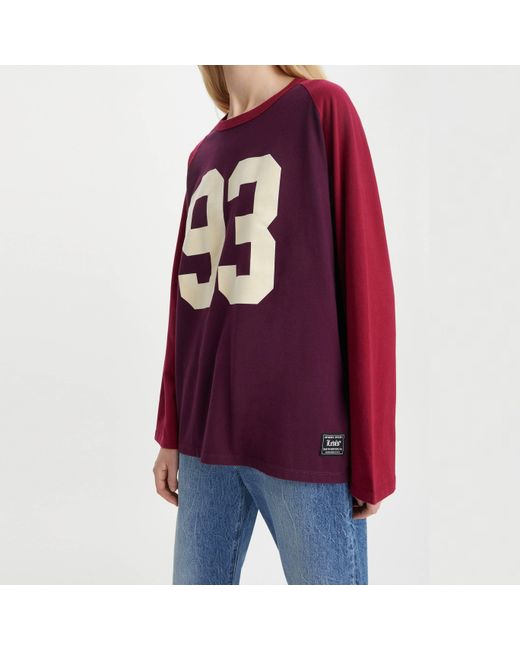 Levi's Red Graphic Way Back Tee Ls 93 For
