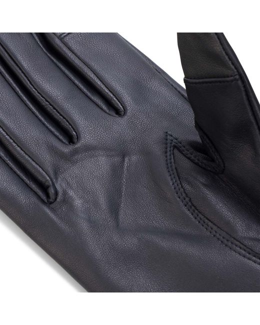 Boss Blue Hyden 1 Leather Gloves for men