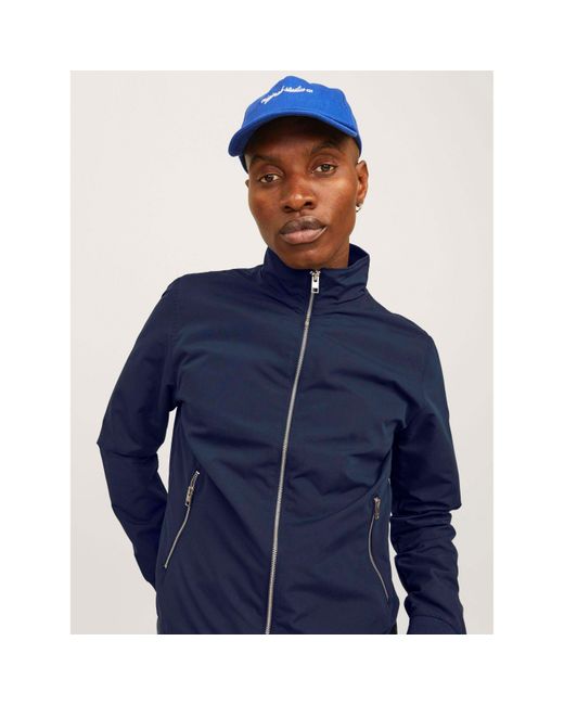 Jack & Jones Blue Rush Harrington Bomber Jacket for men
