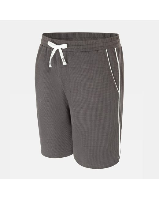Fabric Gray Waffle Shorts for men