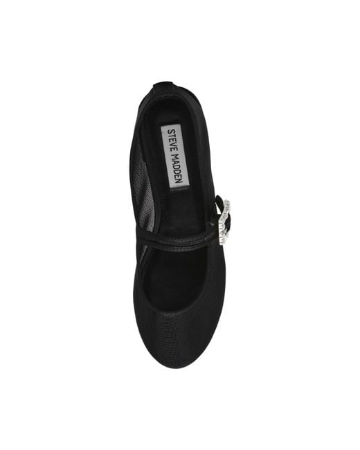 Steve Madden Black Champaign Block Heel Court Shoes