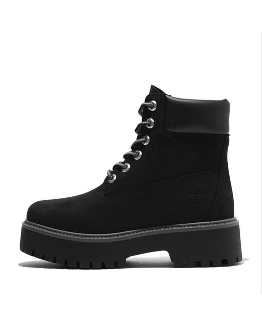Timberland Black Stone Street Premium Platform Boot