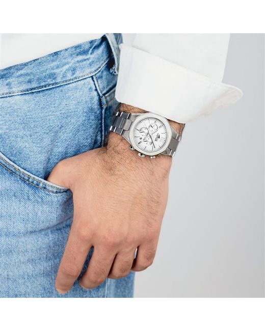 Lotus Metallic Stainless Steel Sports Quartz Watch