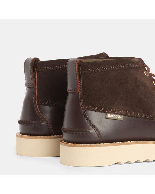 Barbour Brown Hadston Chukka Boots for men