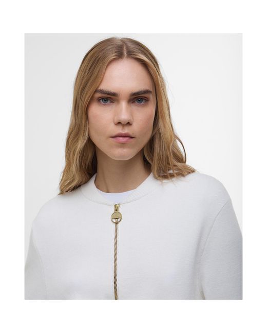 Barbour White Priya Bomber Jacket