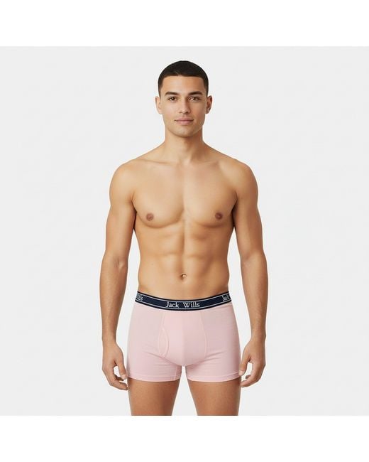 Jack Wills Blue Jw Daundley Boxers 3 Pack for men