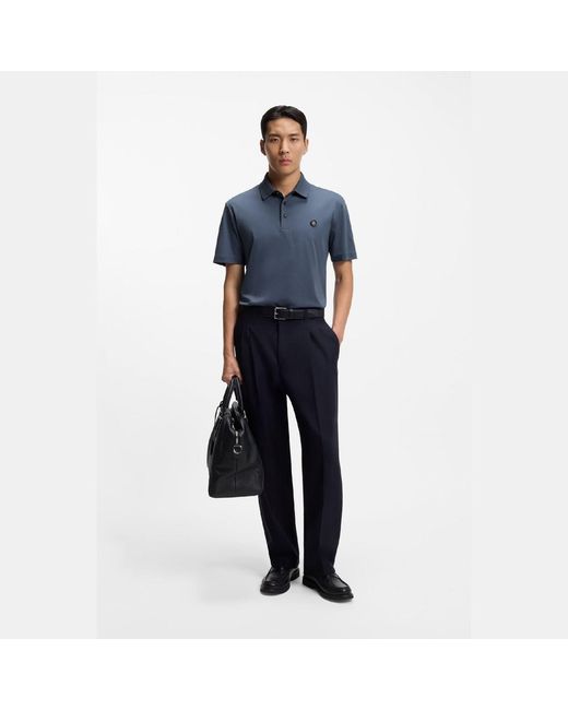Boss Blue C-Parris 01 Mercerised Cotton Polo Shirt for men