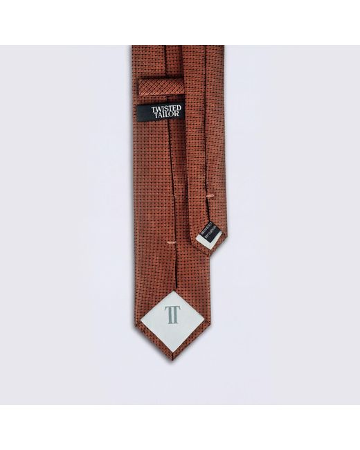 Twisted Tailor Brown Miles Texture Tie for men