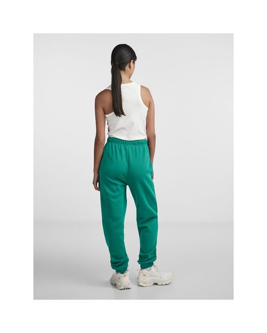 Pieces Green Heavyweight Closed Hem Fleece Joggers