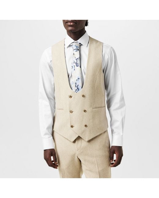 Without Prejudice Natural Wp Archer Donegal Waistcoat for men
