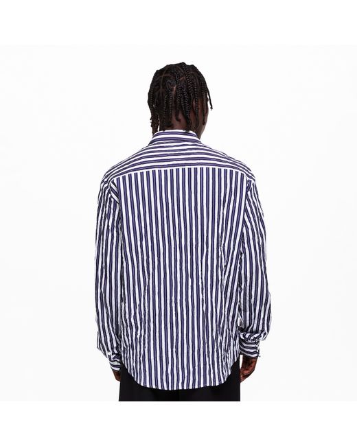 DSquared² Blue Long Sleeve Patterned Shirt for men