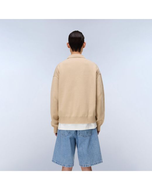 Napapijri Natural Optical Full Zip Crew Neck Jumper for men