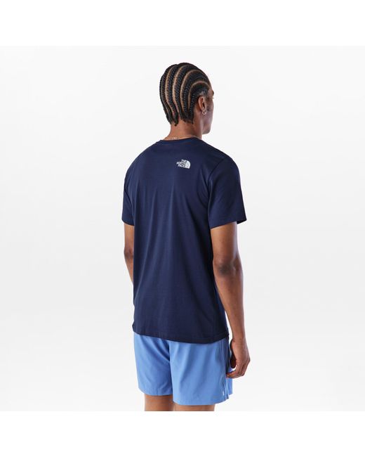 The North Face Blue Regular Fit Simple Dome T-Shirt for men