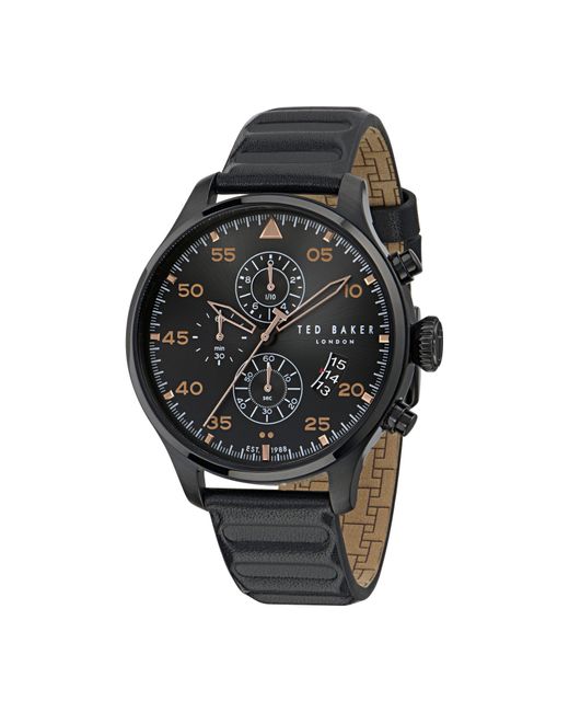 Ted Baker Black Fulmaar Quartz Analogue Watch for men