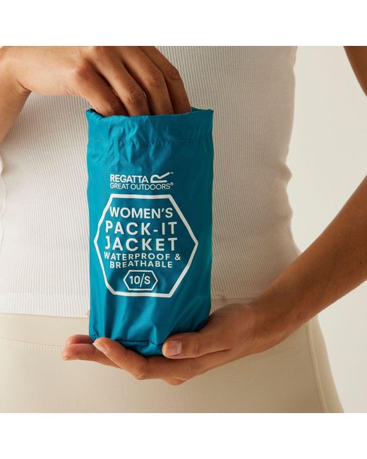 Regatta Blue Pack It Iii Waterproof Jacket