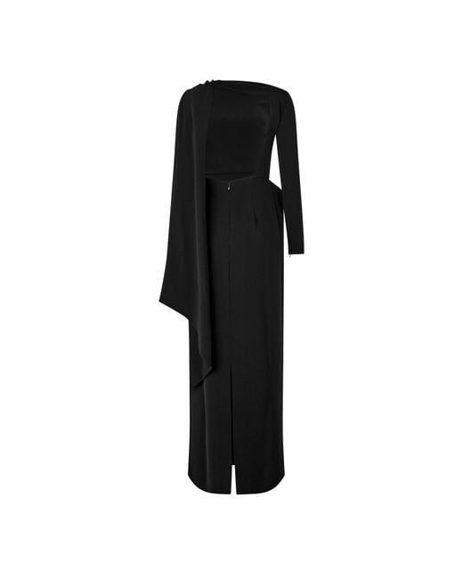 Balenciaga Black Cape Gown