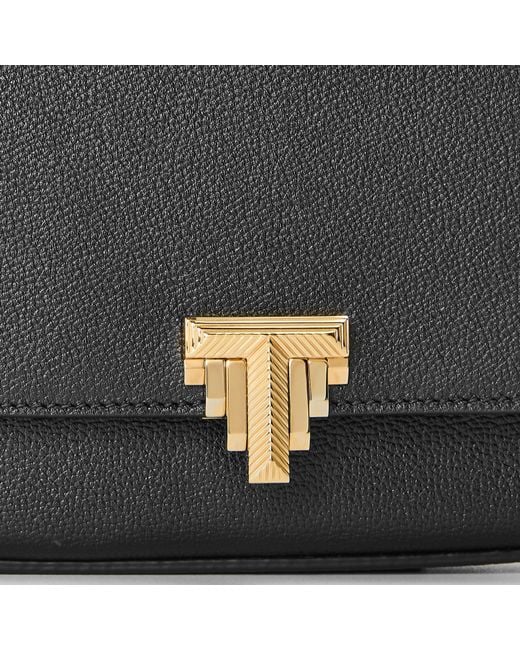 Tiffany & Co Black Wallet Crossbody 99 Convertible Chain Strap Wallet On Chain