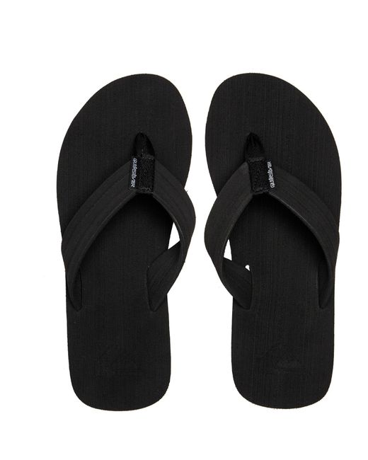 Quiksilver Black Quik Molokai Layback Flip Flops for men