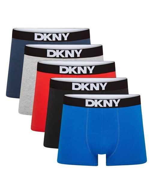 DKNY Blue 5 Pack Trunks Walpi for men