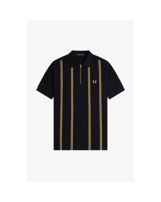 Fred Perry Black Short Sleeve Polo Shirt for men