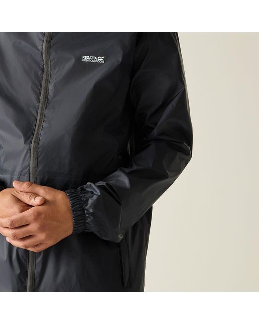 Regatta Black Pack It Iii Waterproof Jacket for men
