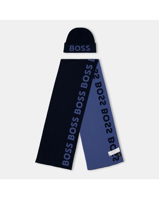 Boss Blue Paradiso Midweight Scarves for men
