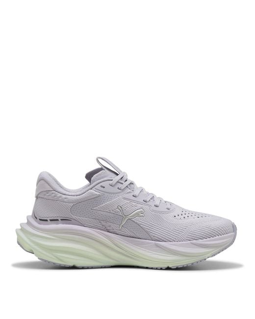 PUMA White Magnify Nitro 3 Running Shoes