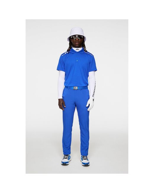 J.Lindeberg Blue Jlg Lionel Short-Sleeve Performance Polo Shirt for men