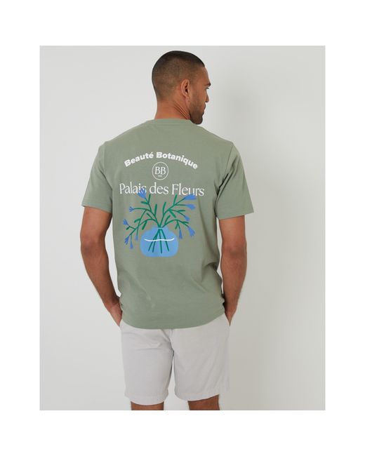 Threadbare Green Rune Regular Fit T-Shirt for men