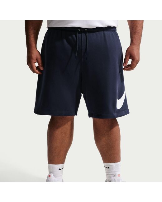 Nike Black Sportswear Club Graphic Shorts for men